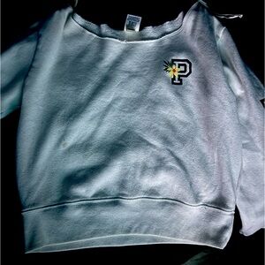 Pink tropical crew neck